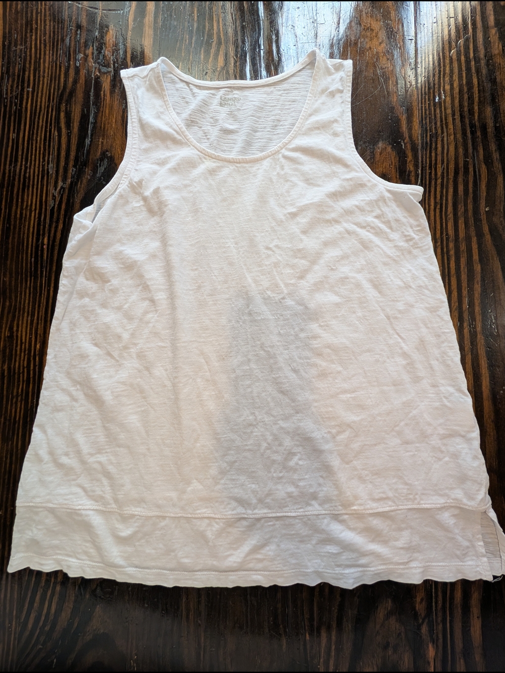 Lands' End Women's Medium Lightweight Relaxed Fit Scoop Neck Sleeveless Tank Top